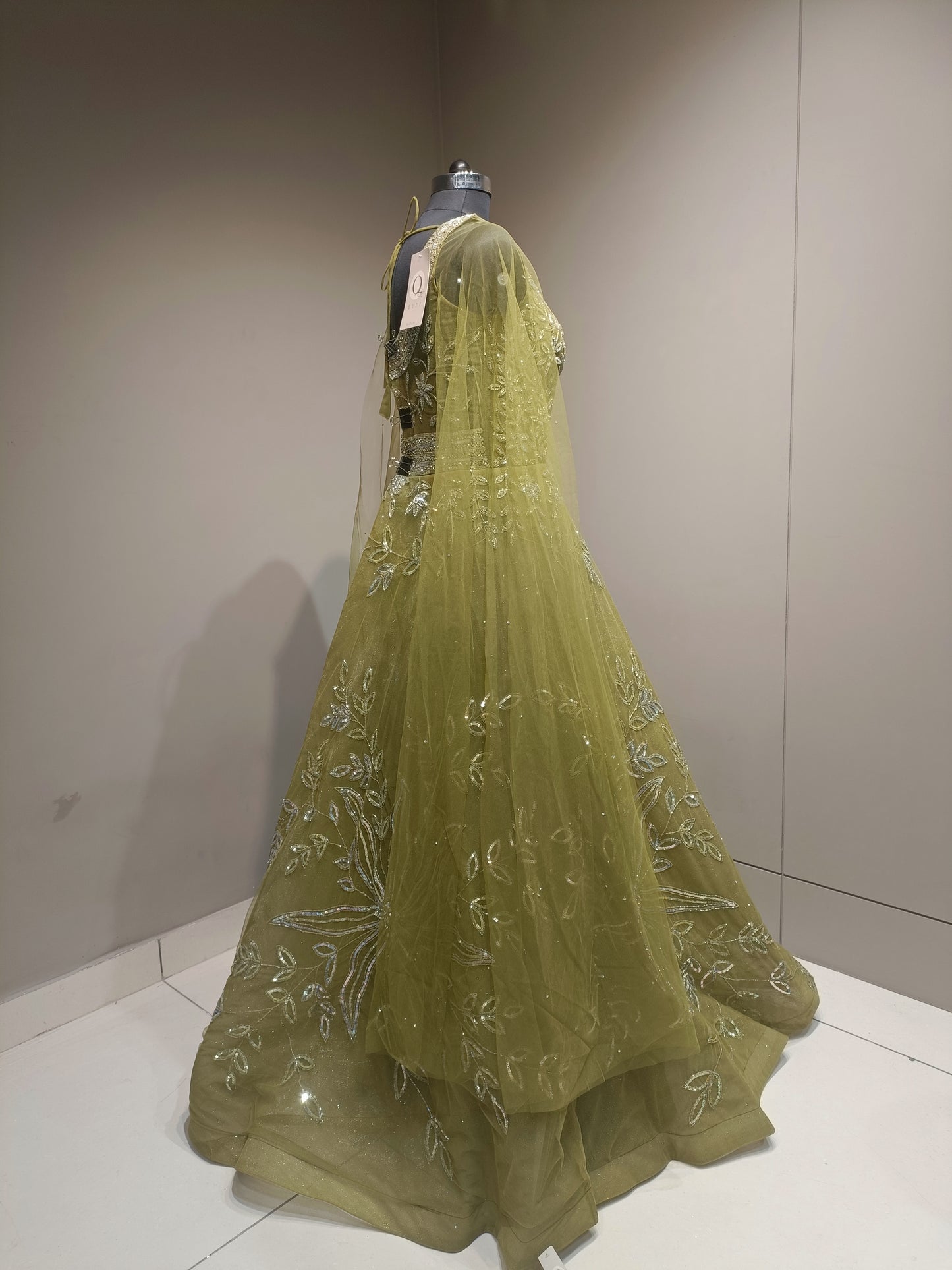 Ceremonial Sequence Work Party Wear Gown
