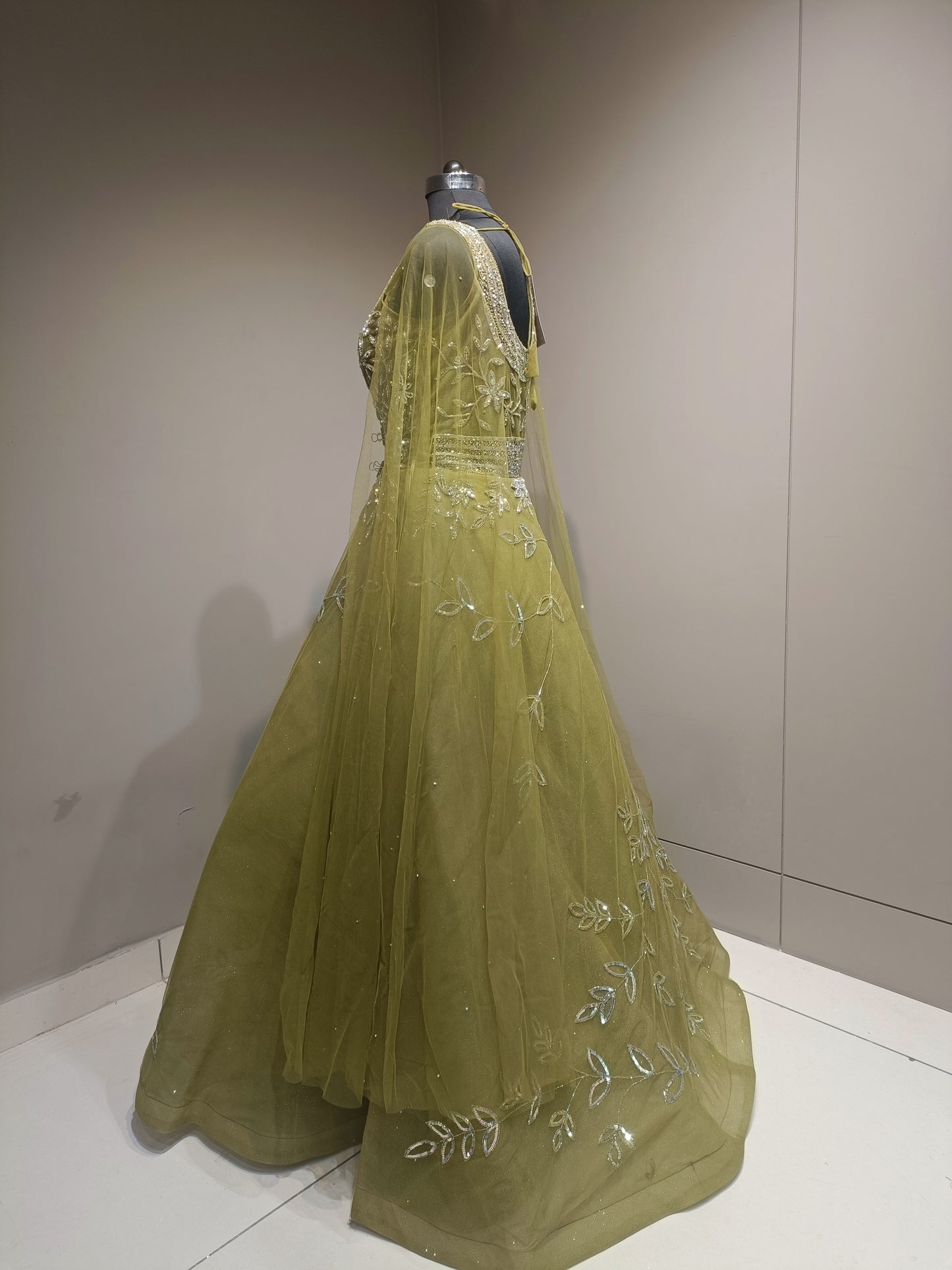 Ceremonial Sequence Work Party Wear Gown