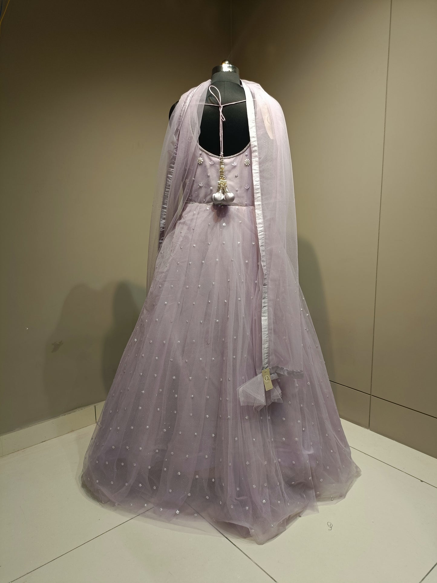 Sophisticated Gown with Cutdana Accents Ideal for Parties & Ceremonies