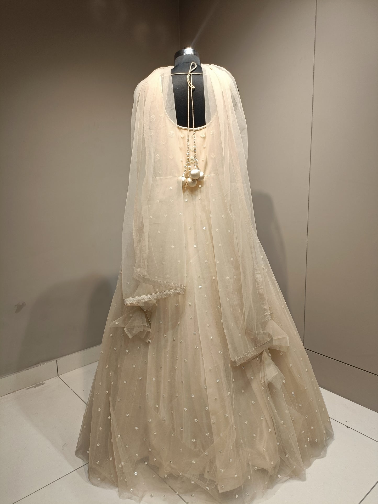 Sophisticated Gown with Cutdana Accents Ideal for Parties & Ceremonies