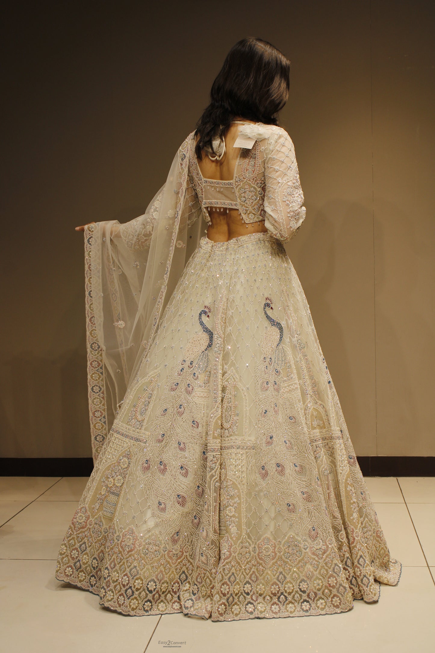 Regal Net Lehenga with Exquisite Zari Embroidery