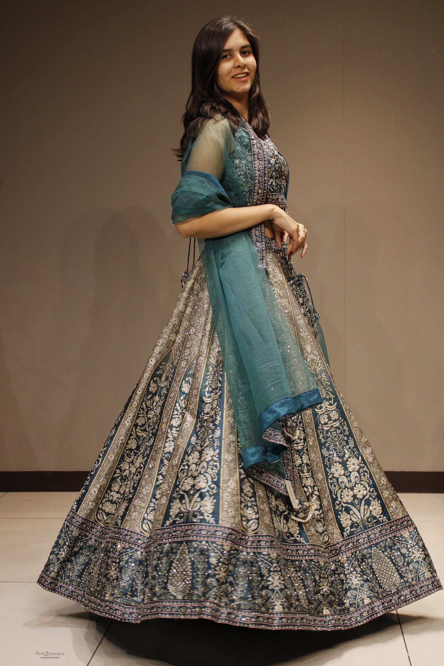 Graceful Silk Crop Top with Radiant Crystal Embellishments