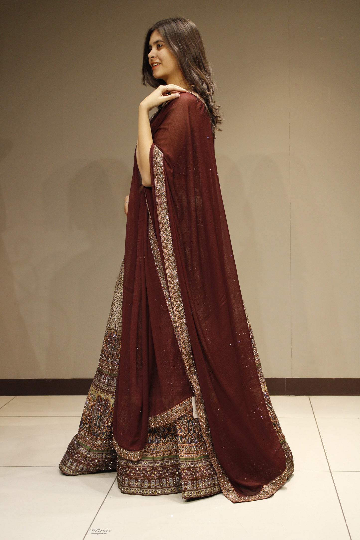 Opulent Silk Crop Top with Radiant Crystal Embellishments