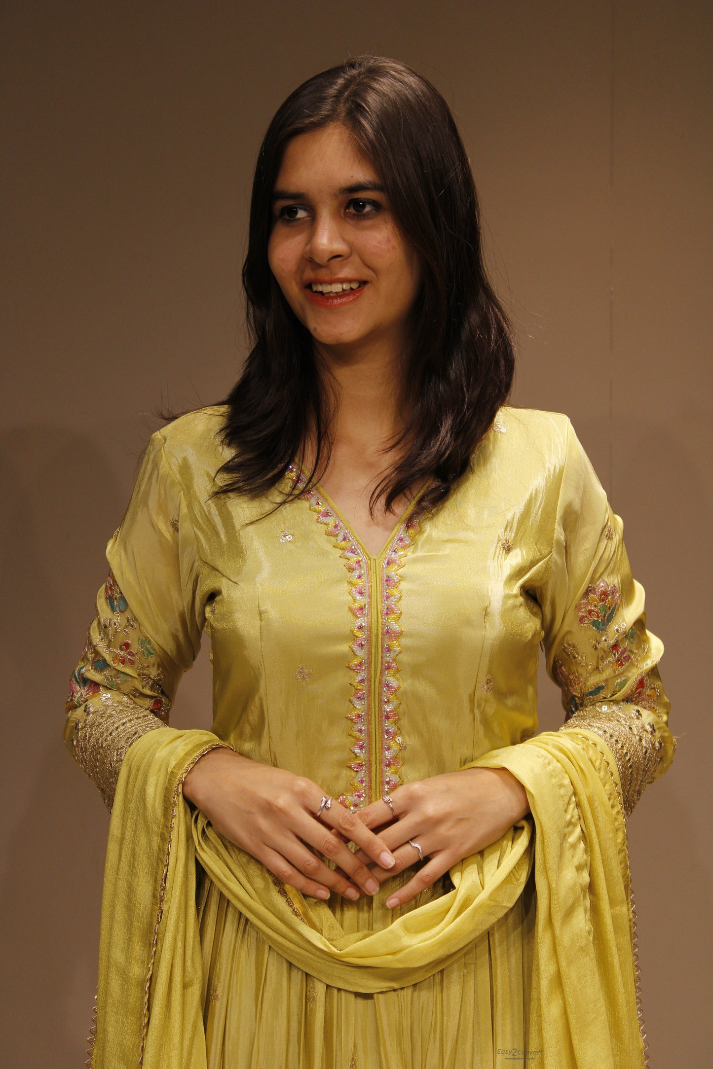 Tissue Weaving Anarkali with Intricate Resham & Zari Embroidery