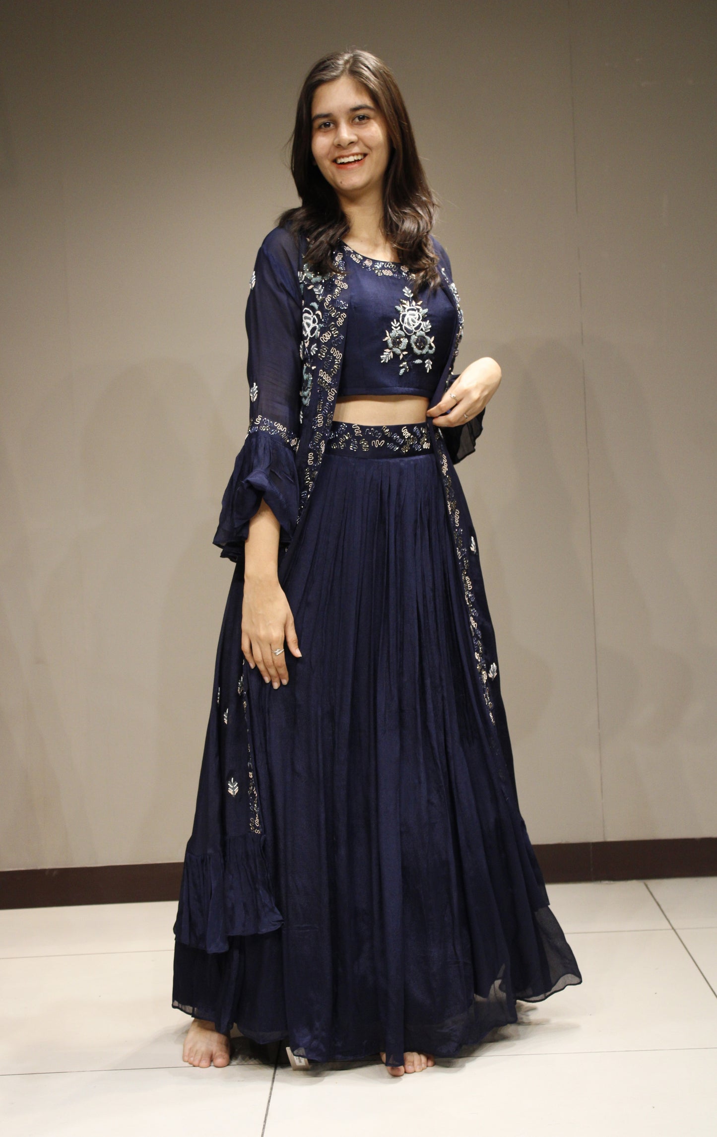 Chinon Indo-Western with Exquisite Cutdana Embellishment
