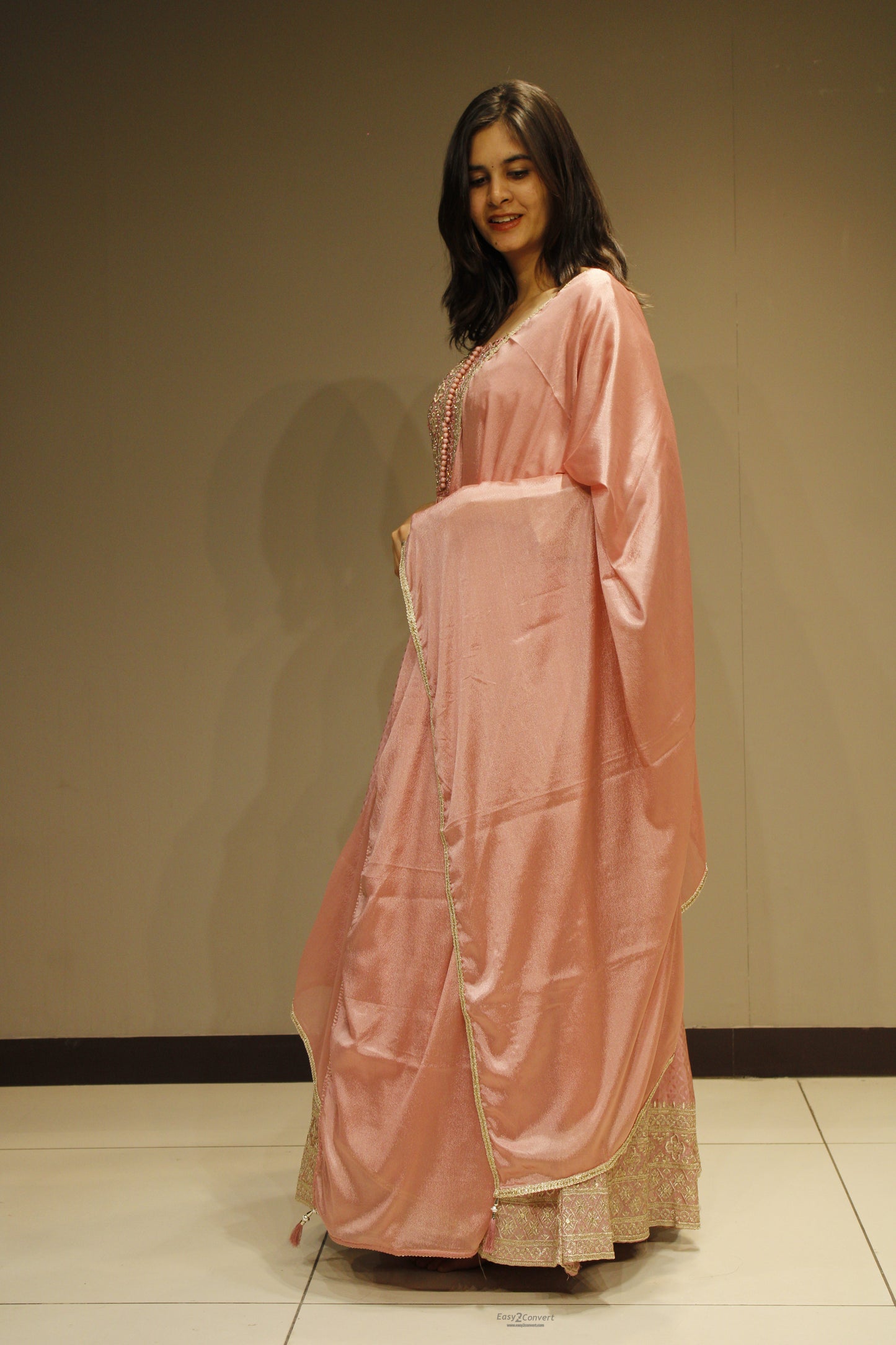 Tissue Anarkali with Exquisite Zari Embroidery