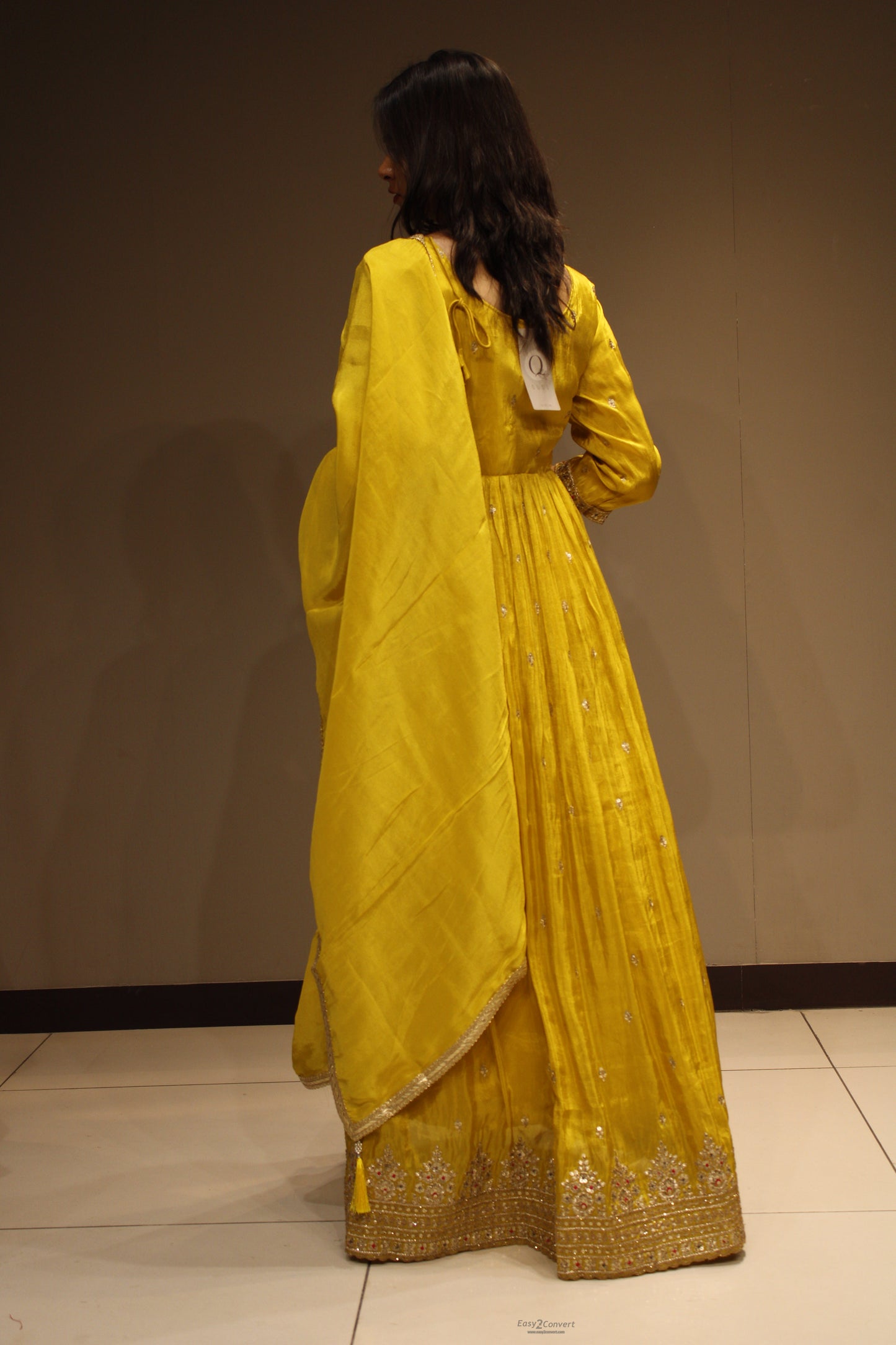 Tissue Anarkali with Intricate Cutdana Embroidery